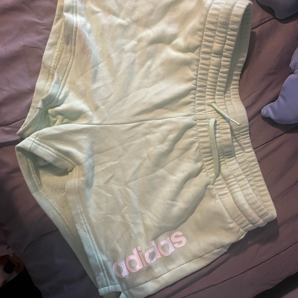 Adidas Light Green Casual Shorts